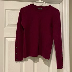 Women’s Sweater, with sleeve button detail.